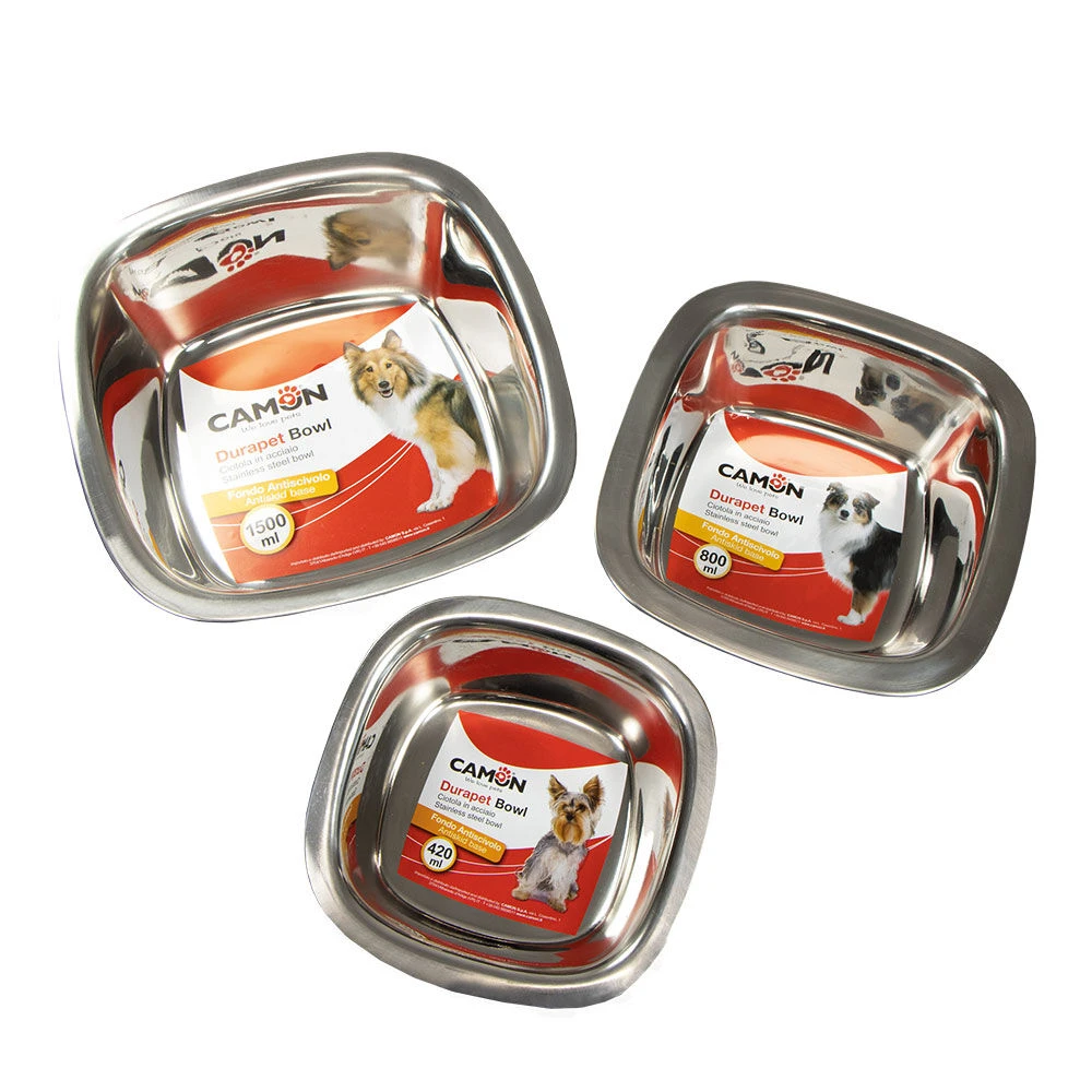 Vierkante Roestvrijstalen Voerbak - Image 2