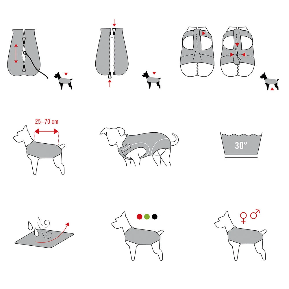 DogBite Winterjas, Kleur: Rood - Image 5