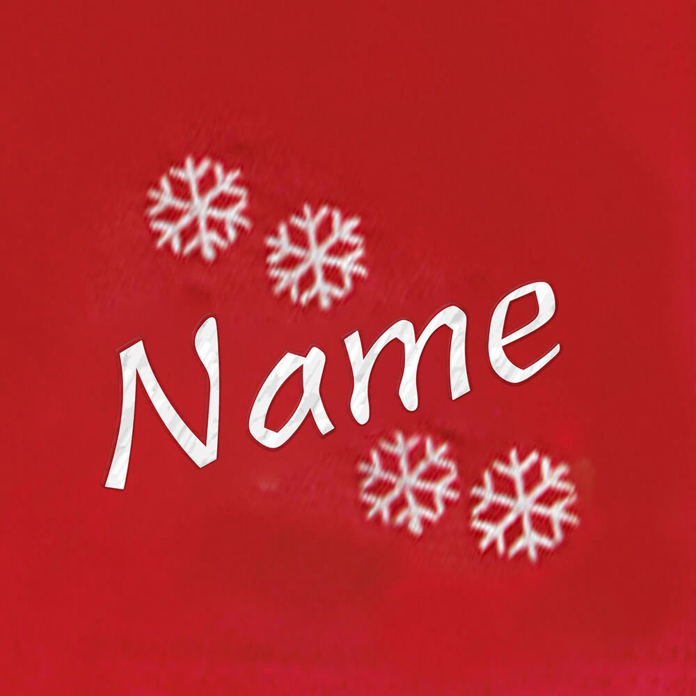 Halsdoekje, Borduursel Sneeuwvlokken + Naam - Image 3