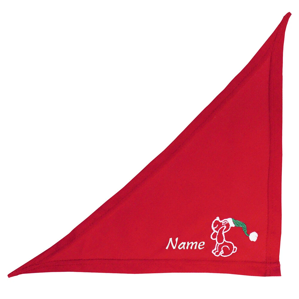 Halsdoekje, Borduursel Kersthond + Naam - Image 2