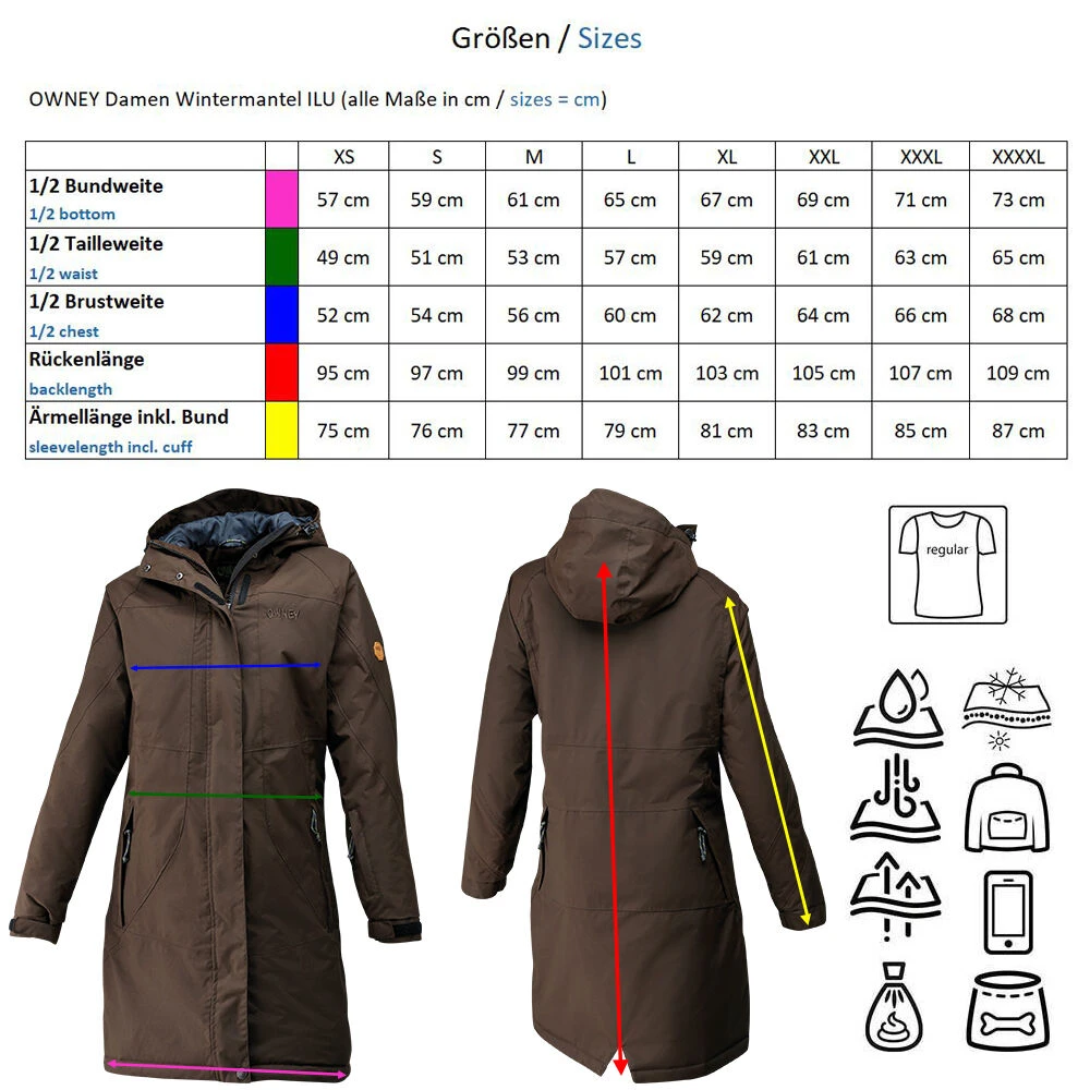 OWNEY Winterjas Voor Dames 'ILU', Mocha Brown - Image 4