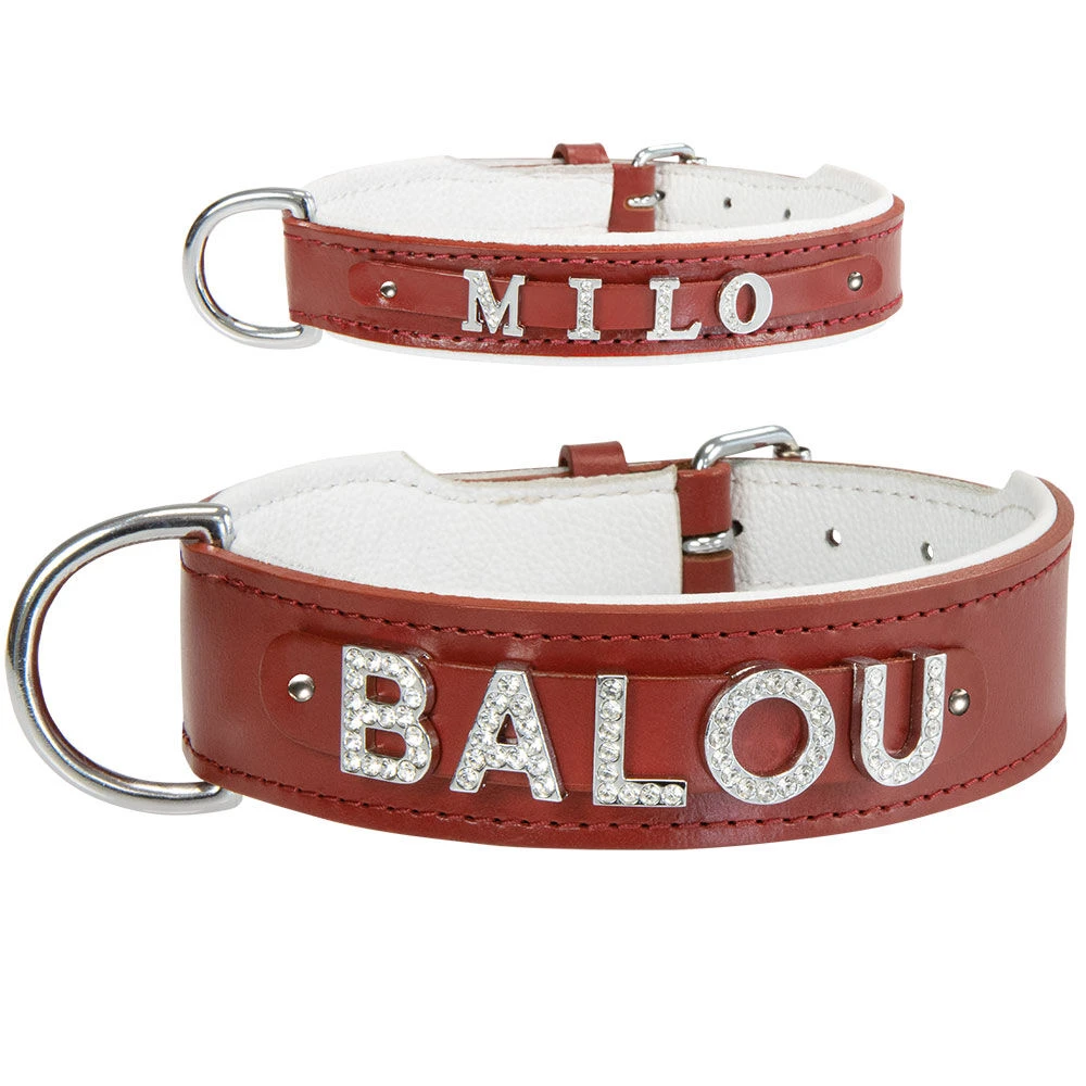 MyName Leren Halsband, Rood