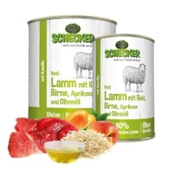 Schecker Hondenmenu - Lam Met Rijst, Peer, Abrikoos En Olijfolie